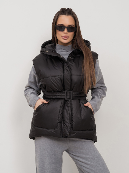 Утепленный жилет ISSA Plus модель SA-505_черный Фото