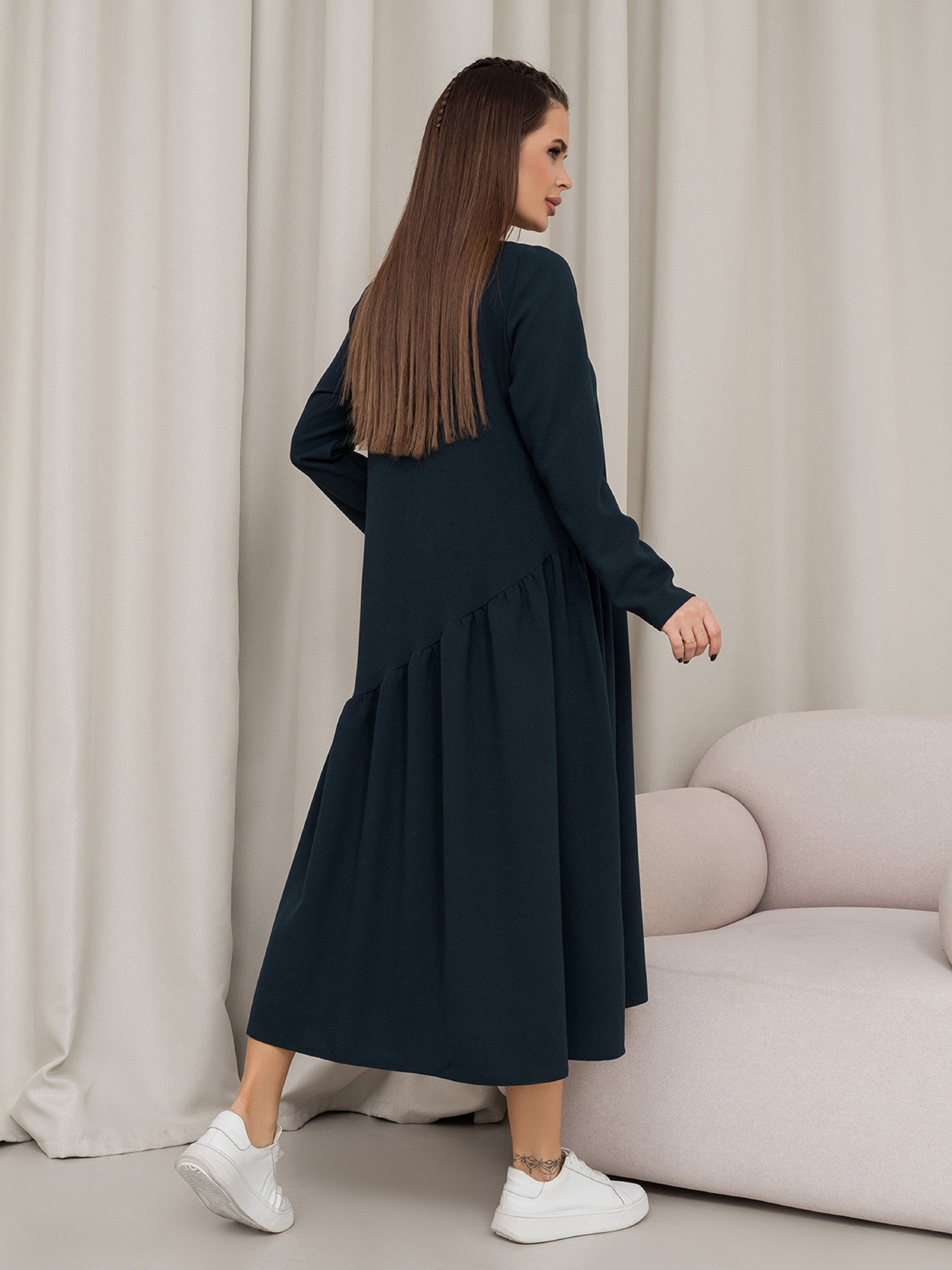 Платье миди ISSA Plus модель 14454_зеленый Фото