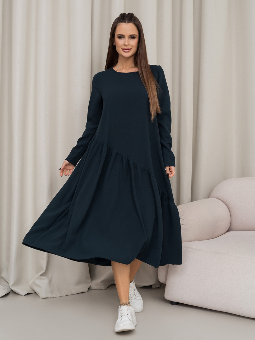 Сукня міді ISSA Plus модель 14454_зеленый Фото