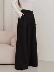 Брюки палаццо ISSA Plus модель 14442_черный Фото