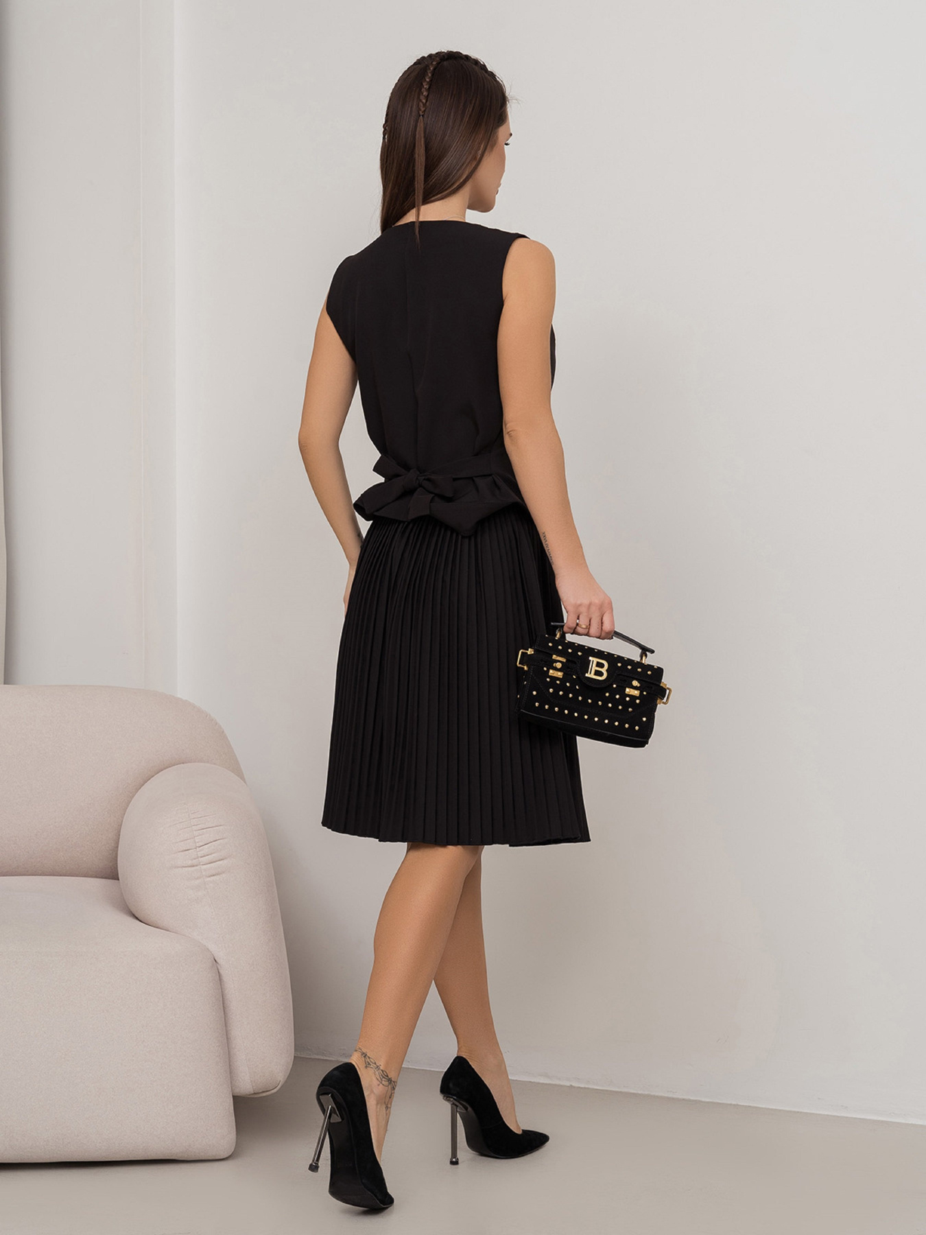 Повседневный костюм ISSA Plus модель 14443_черный Фото