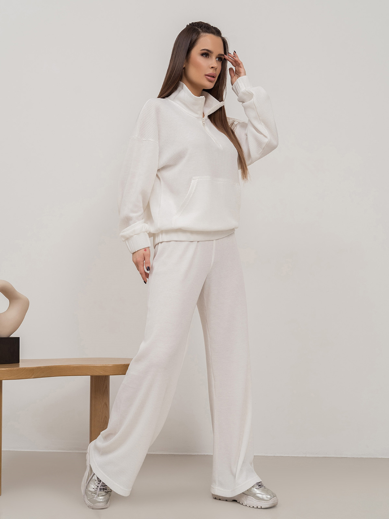 Спортивный костюм ISSA Plus модель 14445_молочный Фото