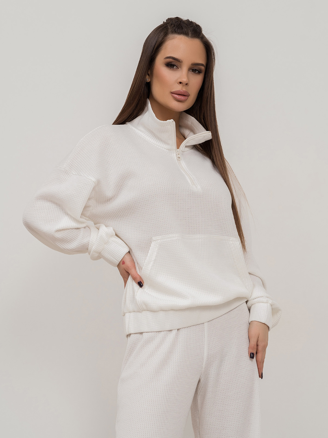 Спортивный костюм ISSA Plus модель 14445_молочный Фото