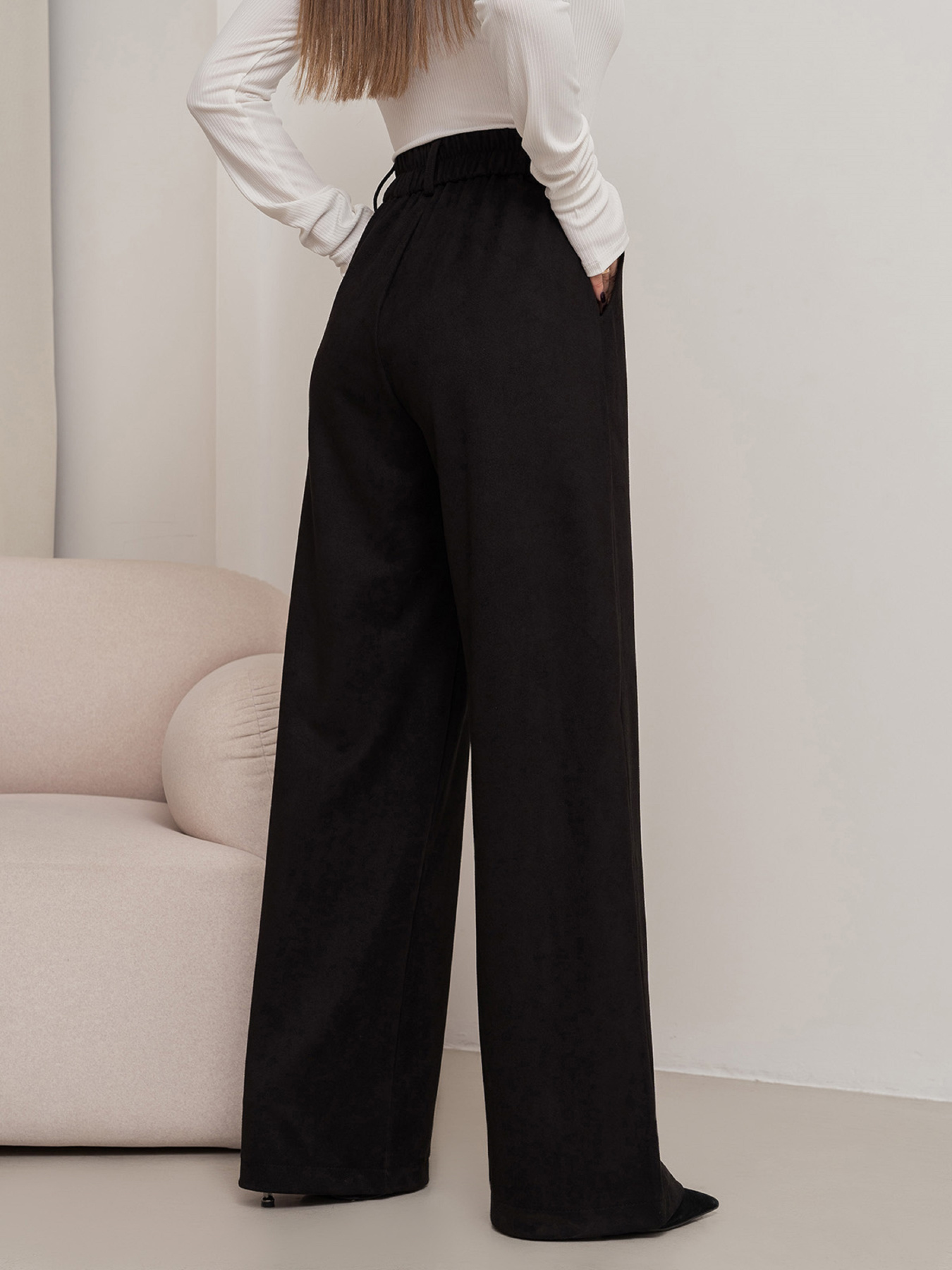 Брюки палаццо ISSA Plus модель 14450_черный Фото