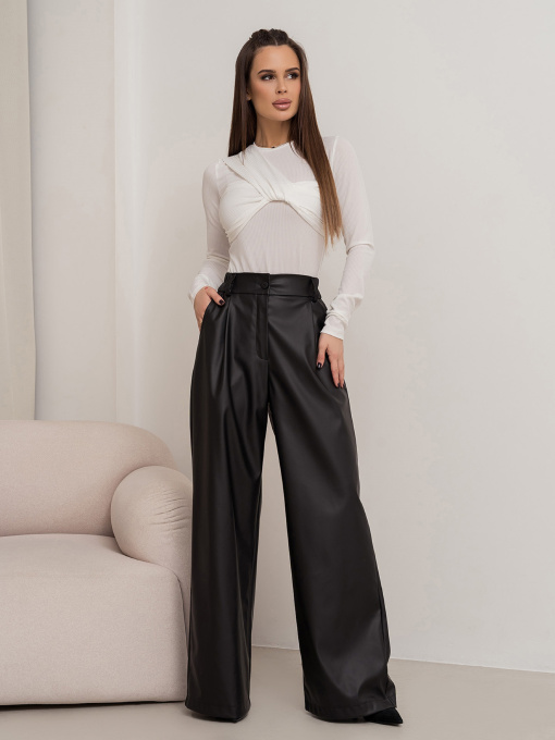 Брюки палаццо ISSA Plus модель 14451_черный Фото