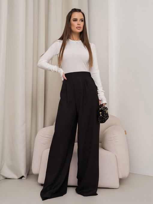 Брюки палаццо ISSA Plus модель 14455_черный Фото