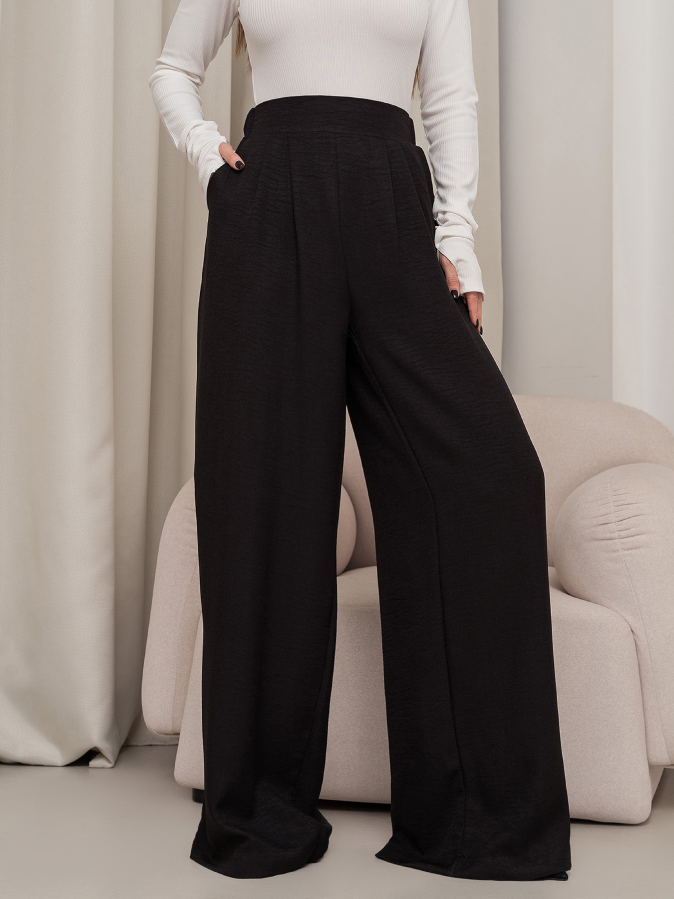 Палаццо ISSA Plus модель 14455_черный Фото