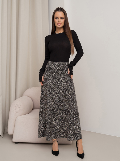 Юбка миди ISSA Plus модель 14457_мультиколор Фото