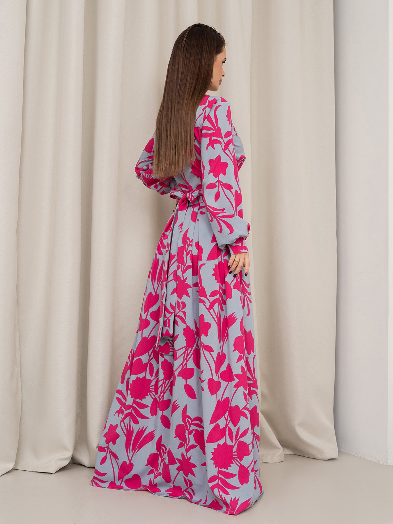 Платье макси ISSA Plus модель 14458_серый Платье макси ISSA Plus модель 14458_серый Фото