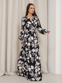 Сукня максі ISSA Plus модель 14458_черный Фото