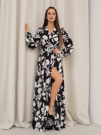 Сукня максі ISSA Plus модель 14458_черный Фото