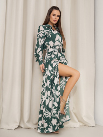 Платье макси ISSA Plus модель 14459_зеленый Фото