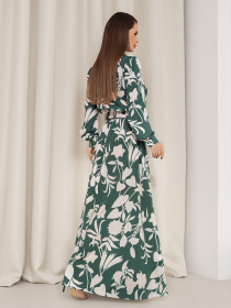 Платье макси ISSA Plus модель 14459_зеленый Фото