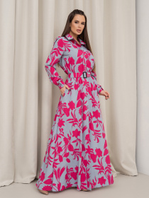 Платье макси ISSA Plus модель 14459_серый Фото