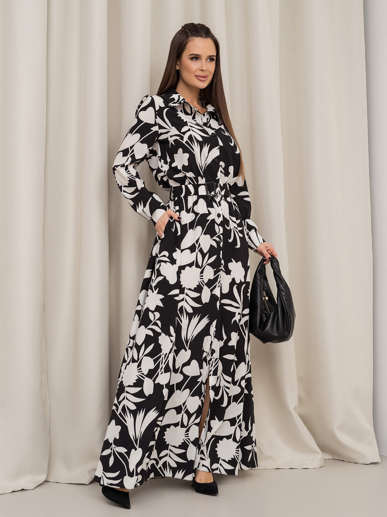 Платье макси ISSA Plus модель 14459_черный Фото