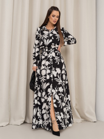 Платье макси ISSA Plus модель 14459_черный Фото