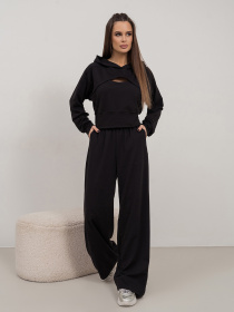 Повседневный костюм ISSA Plus модель 14462_черный Повседневный костюм ISSA Plus модель 14462_черный Фото