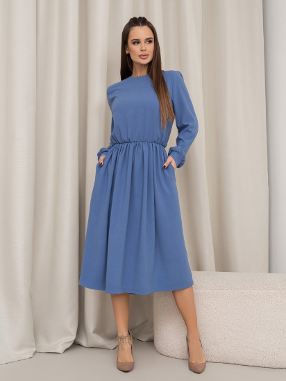 Сукня міді ISSA Plus модель 14463_голубой - фото