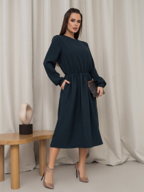 Платье миди ISSA Plus модель 14463_зеленый Фото