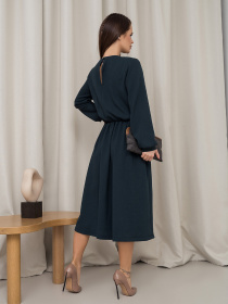 Платье миди ISSA Plus модель 14463_зеленый Фото