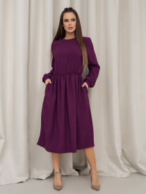 Сукня міді ISSA Plus модель 14463_фиолетовый Фото
