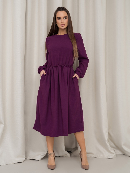 Платье миди ISSA Plus модель 14463_фиолетовый Фото