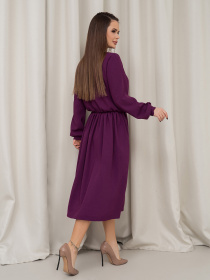 Платье миди ISSA Plus модель 14463_фиолетовый Платье миди ISSA Plus модель 14463_фиолетовый Фото