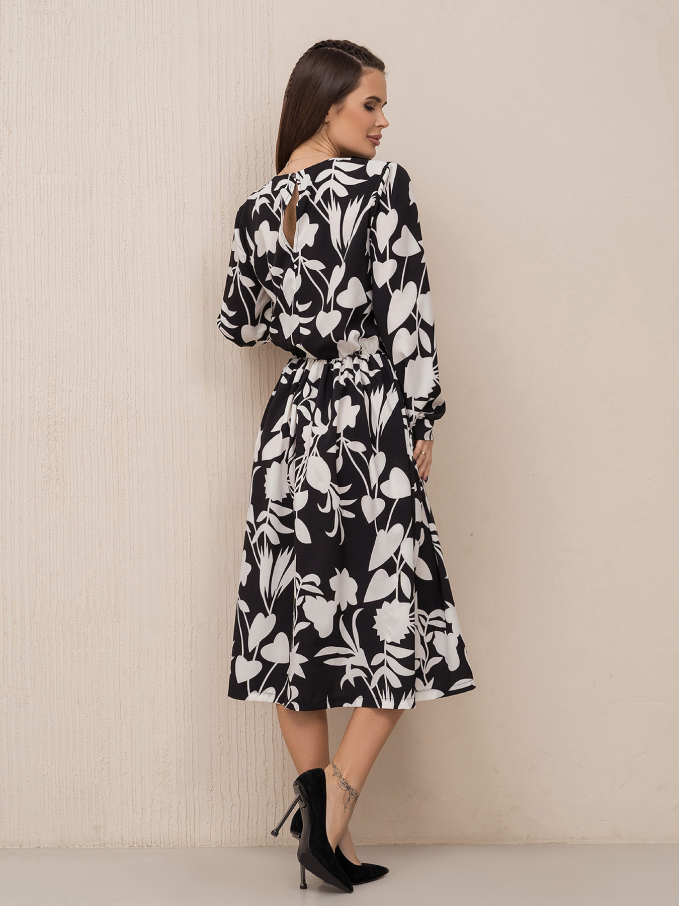 Платье миди ISSA Plus модель 14464_черный Фото