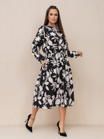 Платье миди ISSA Plus модель 14464_черный Фото