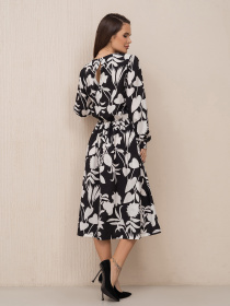 Платье миди ISSA Plus модель 14464_черный Фото