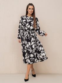 Платье миди ISSA Plus модель 14464_черный Фото