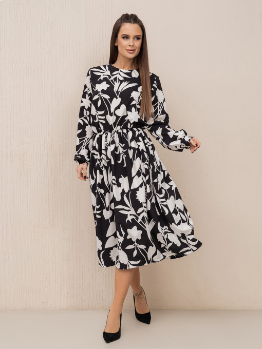 Платье миди ISSA Plus модель 14464_черный Фото