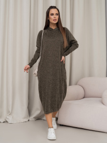 Платье миди ISSA Plus модель 14466_хаки Фото