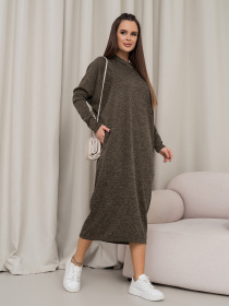 Платье миди ISSA Plus модель 14466_хаки Фото