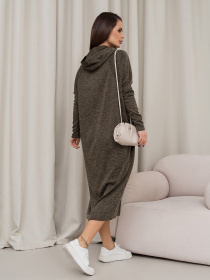 Платье миди ISSA Plus модель 14466_хаки Фото