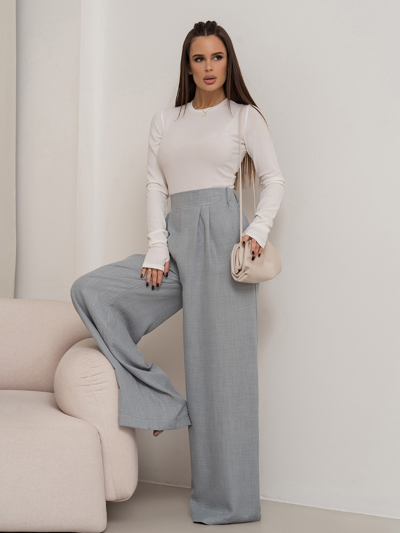 Палаццо ISSA Plus модель 14455_серый Фото