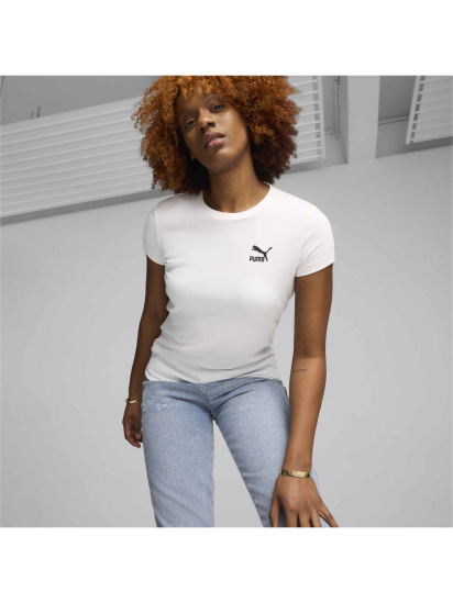 Футболка PUMA Classics Ribbed Slim Tee модель 624264 — фото 3 - INTERTOP