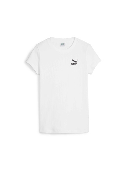 Футболка PUMA Classics Ribbed Slim Tee модель 624264 - фото
