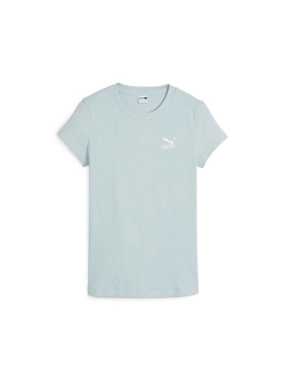 Футболка PUMA Classics Ribbed Slim Tee модель 624264 - фото