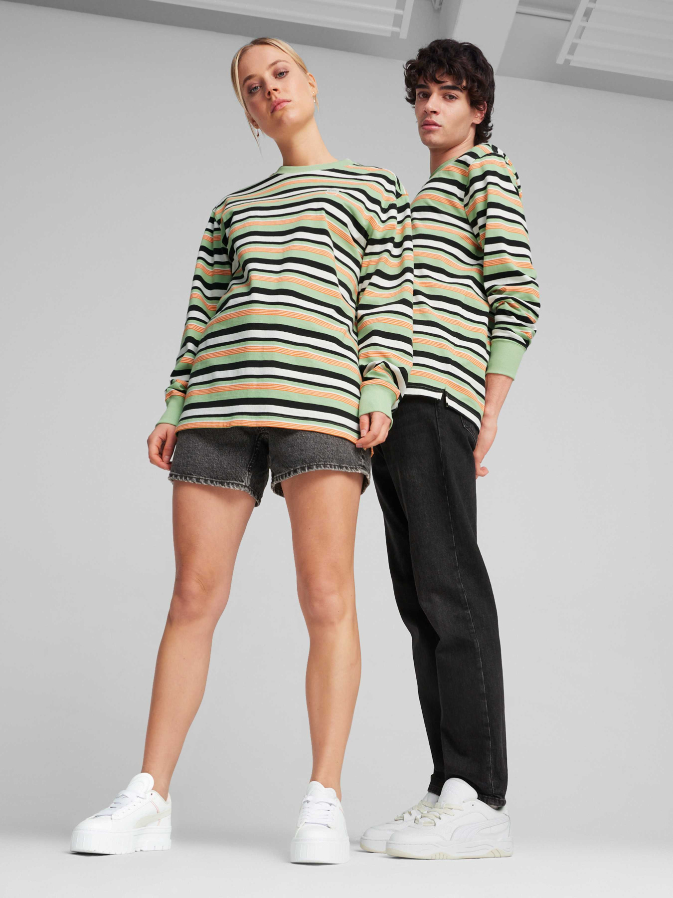 Свитшот PUMA Downtown 180 Striped Tee модель 624377 Фото