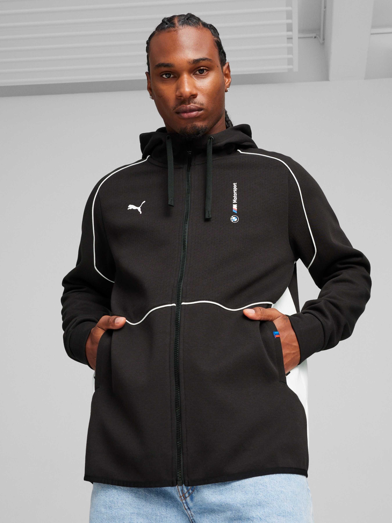 Кофта спортивна PUMA Bmw Mms Hooded Sweat Jacket модель 624144 Фото