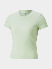 Футболка PUMA Classics Ribbed Slim Tee модель 535689 Фото