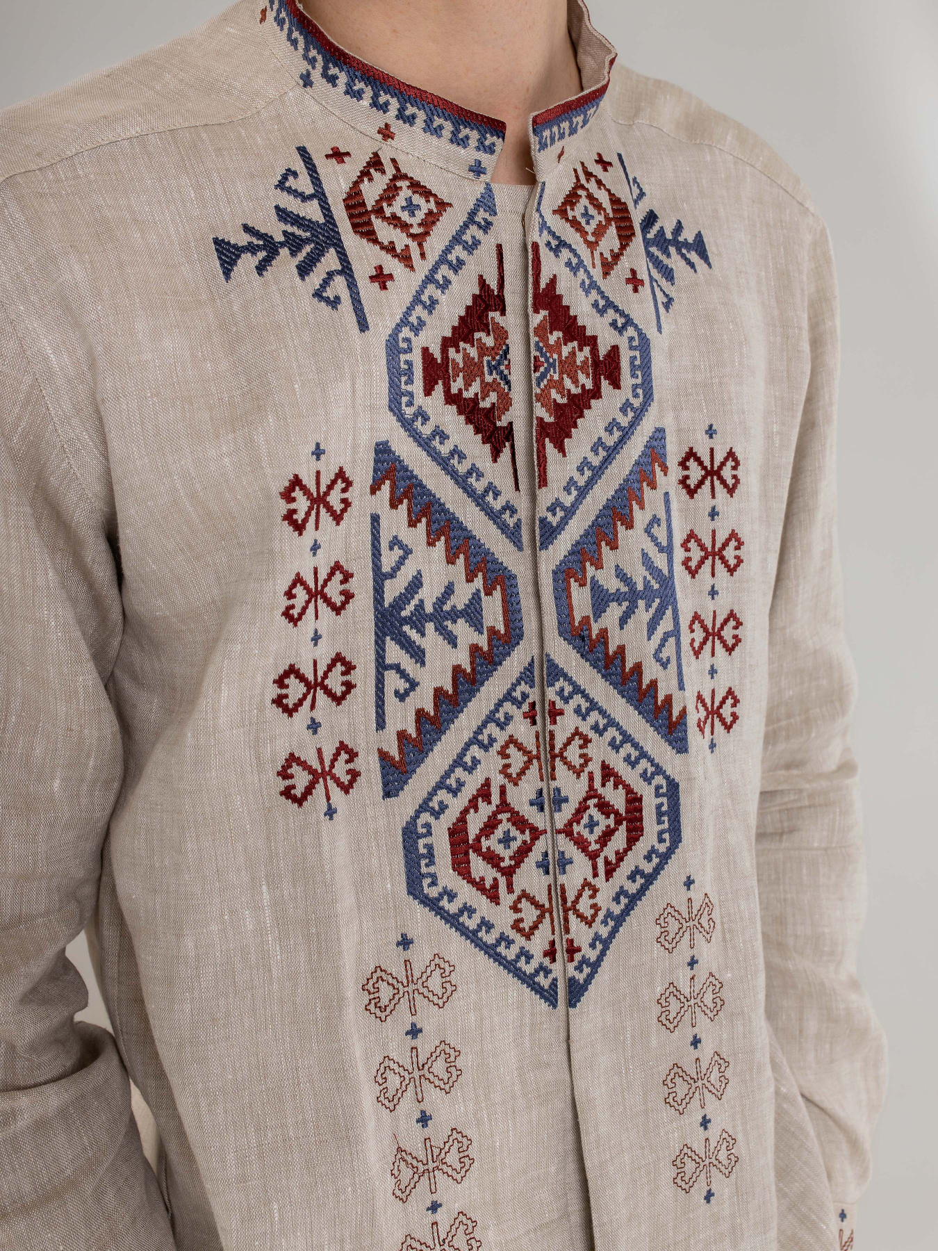 Вышитая рубашка Svarga модель SV-MS00518-1111-10002 Фото