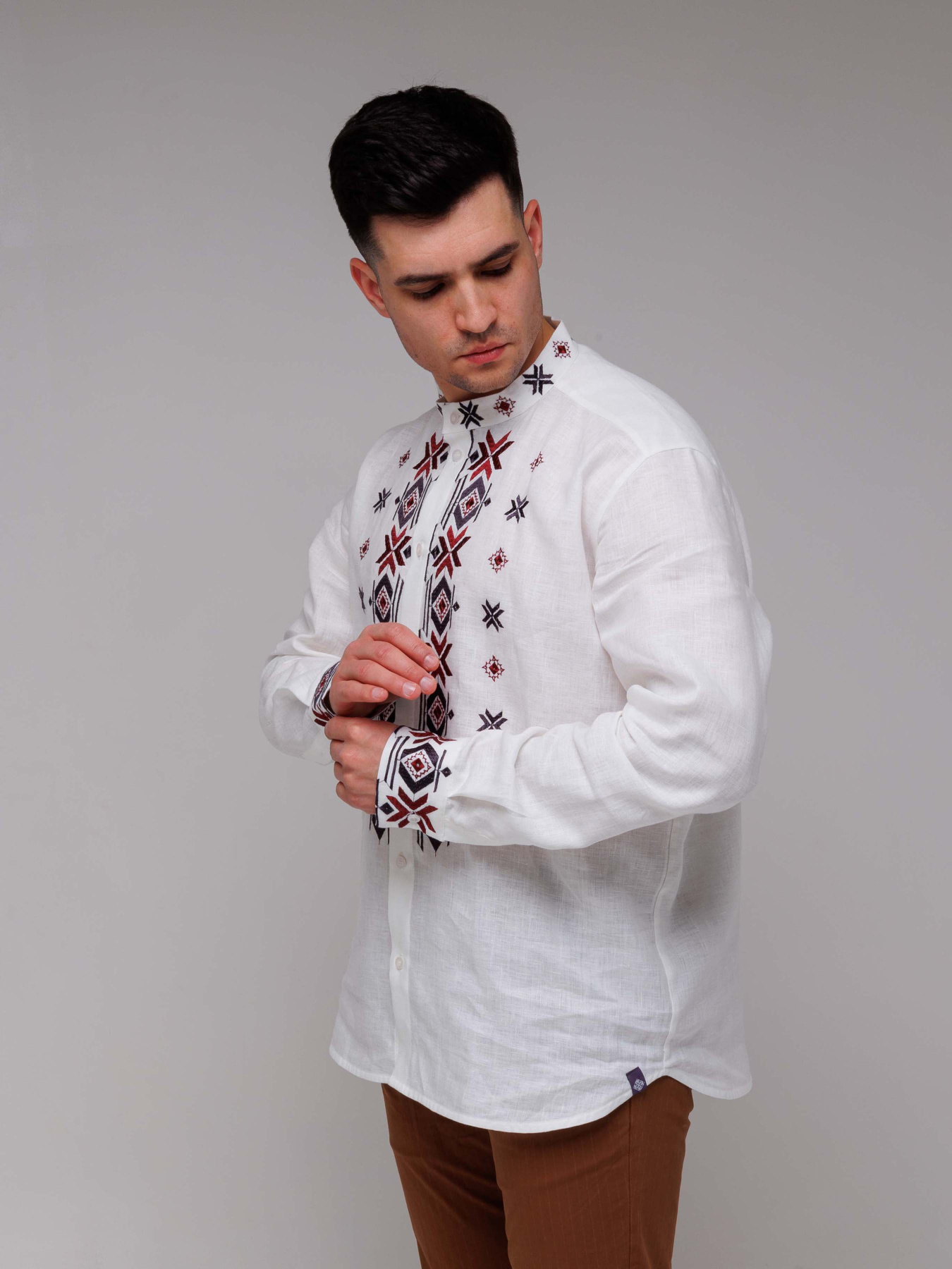 Вышитая рубашка Svarga модель SV-MS00517-1111-10001 Фото