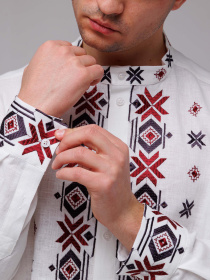 Вышитая рубашка Svarga модель SV-MS00517-1111-10001 Фото