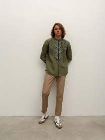 Вышитая рубашка Svarga модель SV-MS00119-1111-10010 Фото