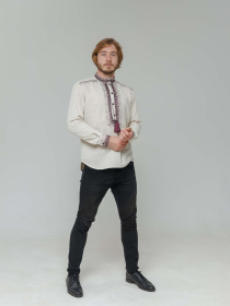 Вышитая рубашка Svarga модель SV-ME1678-0421-02028 Фото