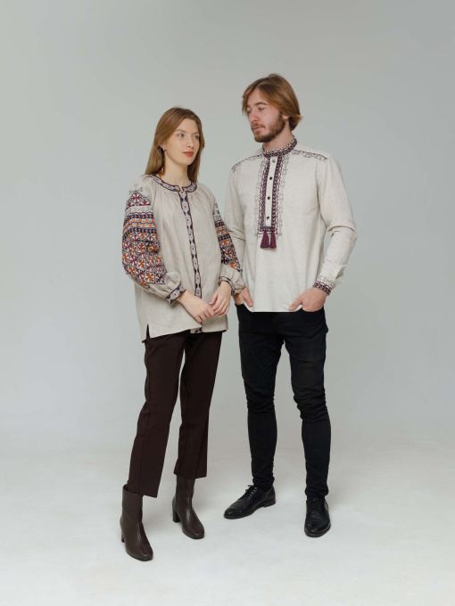 Вышитая рубашка Svarga модель SV-ME1678-0421-02028 Фото