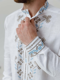 Вышитая рубашка Svarga модель SV-MS006428-1111-10001 Фото