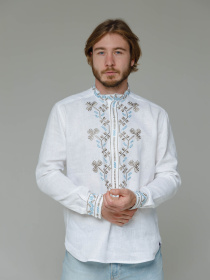 Вышитая рубашка Svarga модель SV-MS006428-1111-10001 Фото